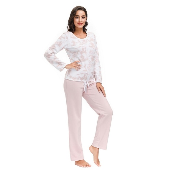 New Wake & Wear Women's 2 Pc Tie Dye Lounge Set - Picture 2 of 15